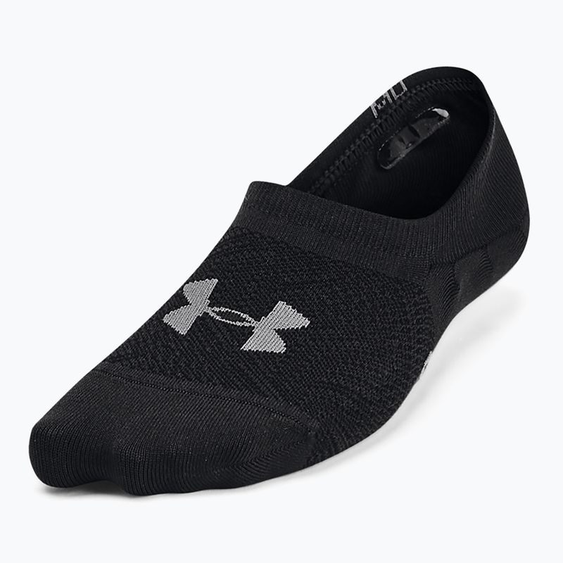 Moteriškos treniruočių kojinės Under Armour Breathe Lite Ultra Low 3P black/black/pitch gray 2