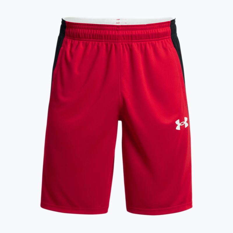 Under Armour Baseline 10In 600 vyrų krepšinio šortai raudoni 1370220-600-LG 5