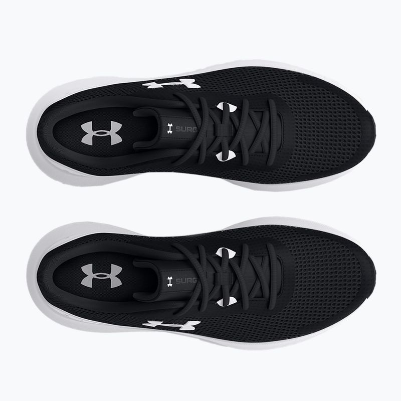 Under Armour Surge 3 juodai balti vyriški bėgimo bateliai 3024883 12