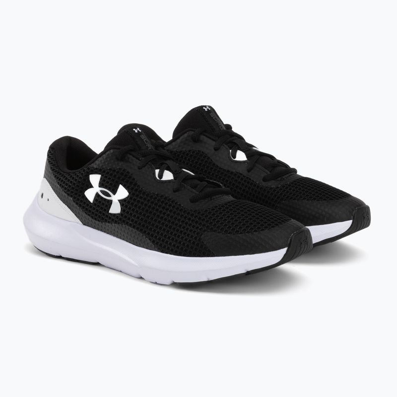 Under Armour Surge 3 juodai balti vyriški bėgimo bateliai 3024883 4