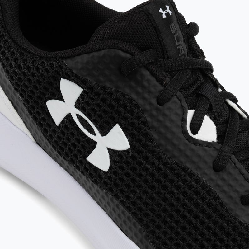 Under Armour Surge 3 juodai balti vyriški bėgimo bateliai 3024883 9