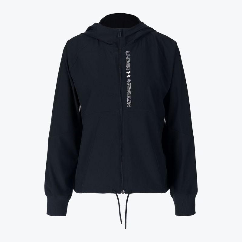 Under Armour Woven moteriška striukė su gobtuvu juodai balta 1369889
