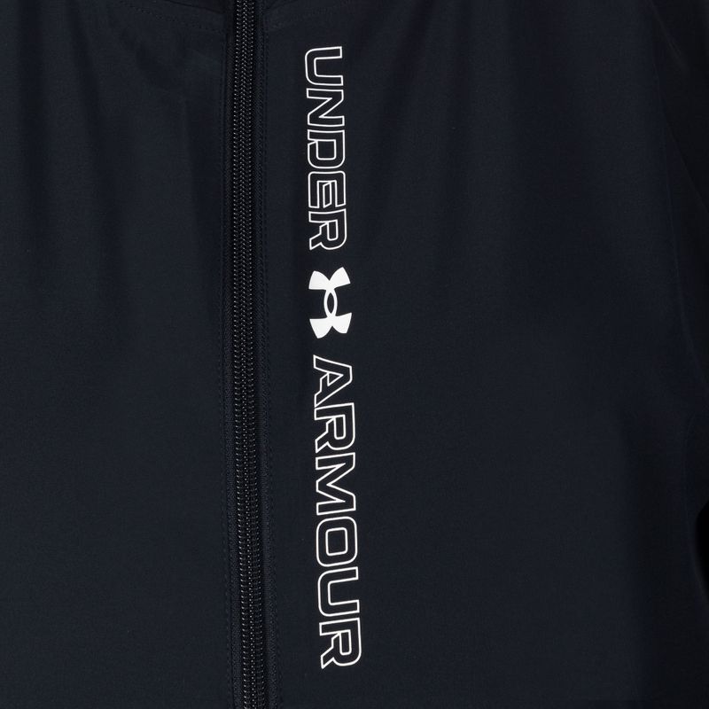 Under Armour Woven moteriška striukė su gobtuvu juodai balta 1369889 3