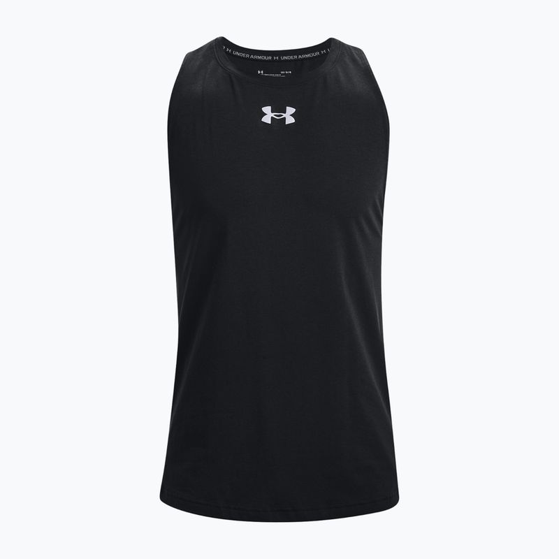 Under Armour Baseline Cotton Tank 003 vyrų krepšinio marškinėliai juodi 1361901 5