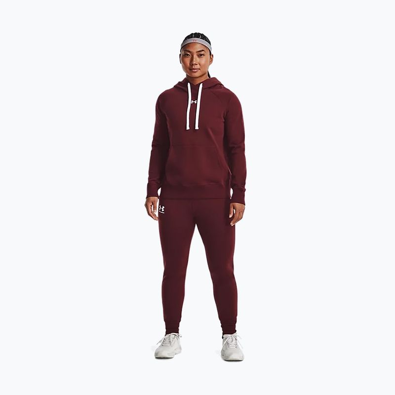 Moteriška Under Armour Rival Fleece Hb Hoodie kaštoninės spalvos 1356317 2