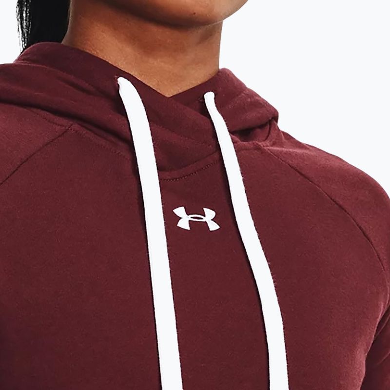 Moteriška Under Armour Rival Fleece Hb Hoodie kaštoninės spalvos 1356317 4