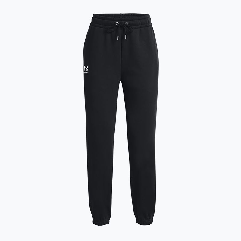 Moteriškos treniruočių kelnės Under Armour Essential Fleece Joggers black/white 5