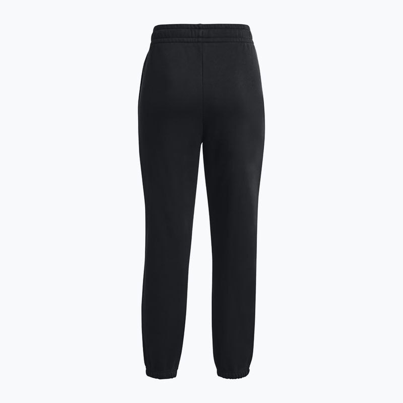 Moteriškos treniruočių kelnės Under Armour Essential Fleece Joggers black/white 6