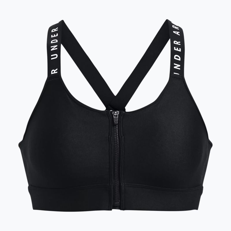 Under Armour Infinity High Bra fitneso liemenėlė su užtrauktuku juoda 1373860