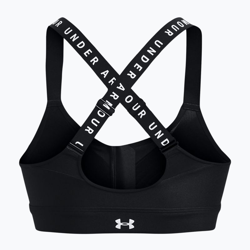 Under Armour Infinity High Bra fitneso liemenėlė su užtrauktuku juoda 1373860 2