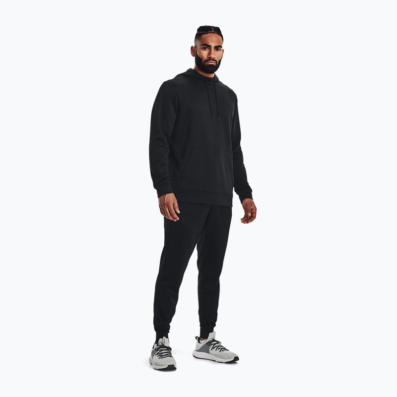 Under Armour Armour Armour Fleece Hoodie vyriški treniruočių džemperiai black 1373353-001 2