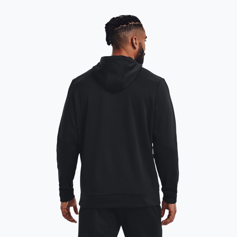 Under Armour Armour Armour Fleece Hoodie vyriški treniruočių džemperiai black 1373353-001 3