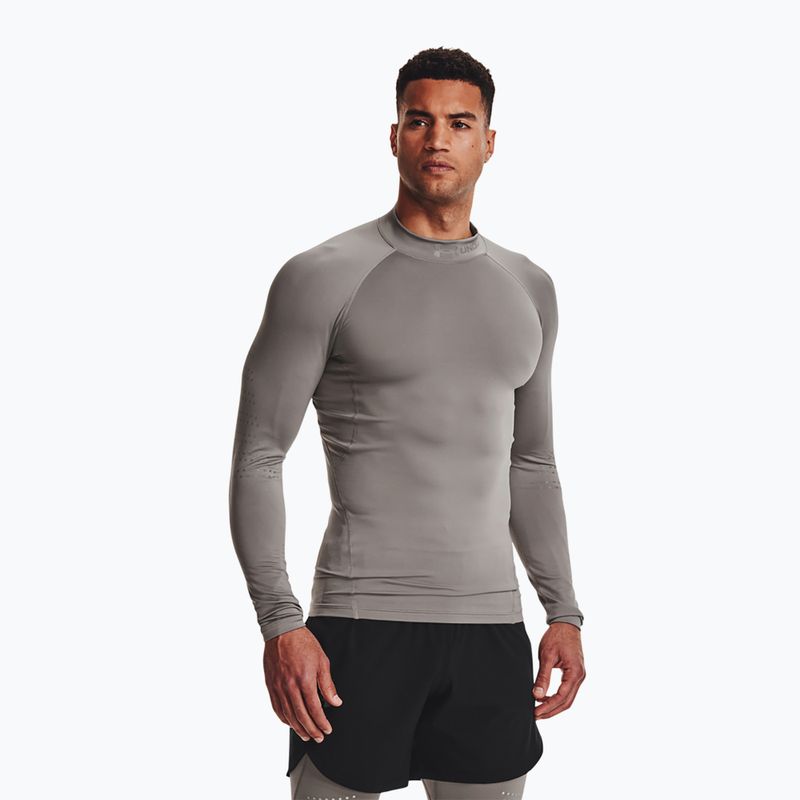 Under Armour vyriški marškinėliai ilgomis rankovėmis Ua Cg Armour Novelty Mock grey 1373828-294