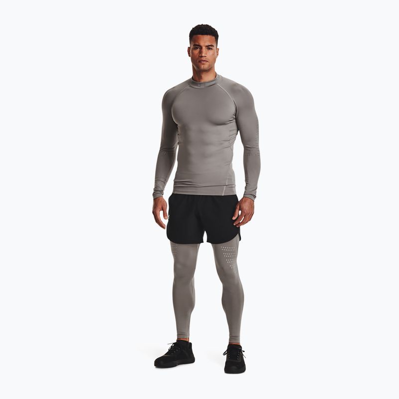 Under Armour vyriški marškinėliai ilgomis rankovėmis Ua Cg Armour Novelty Mock grey 1373828-294 2