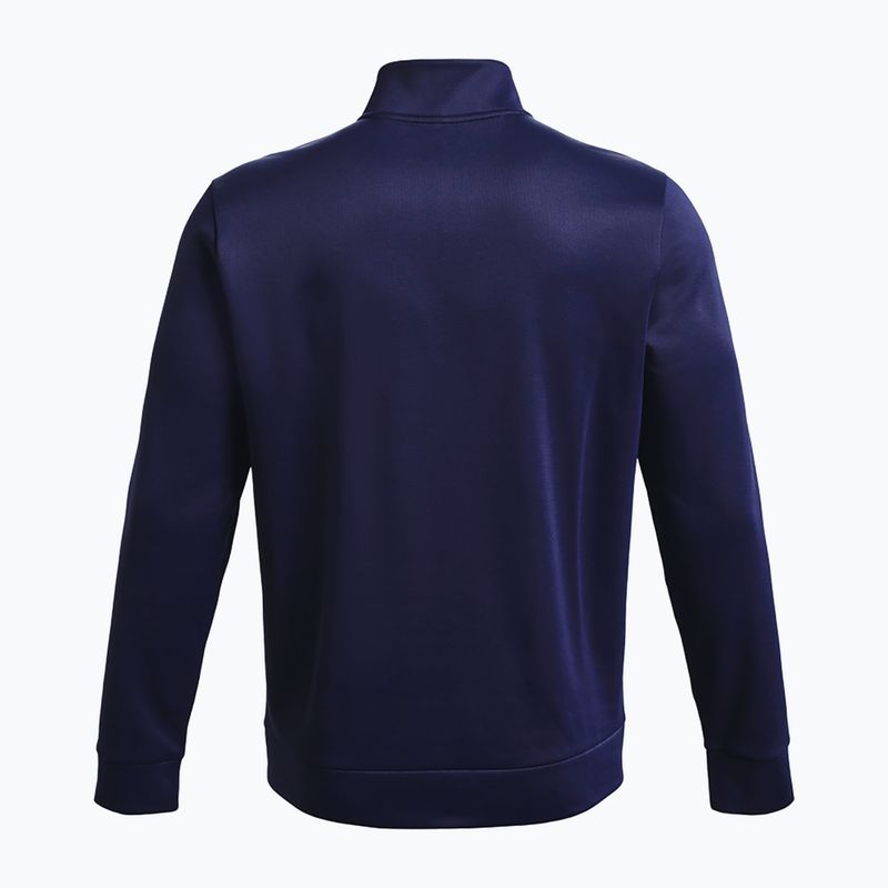 Vyriški "Under Armour Fleece 1/4 Zip midnight navy/black" treniruočių marškinėliai 5