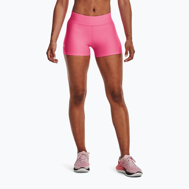 Under Armour Armour Mid Rise moterų treniruočių šortai rožinės spalvos 1360925