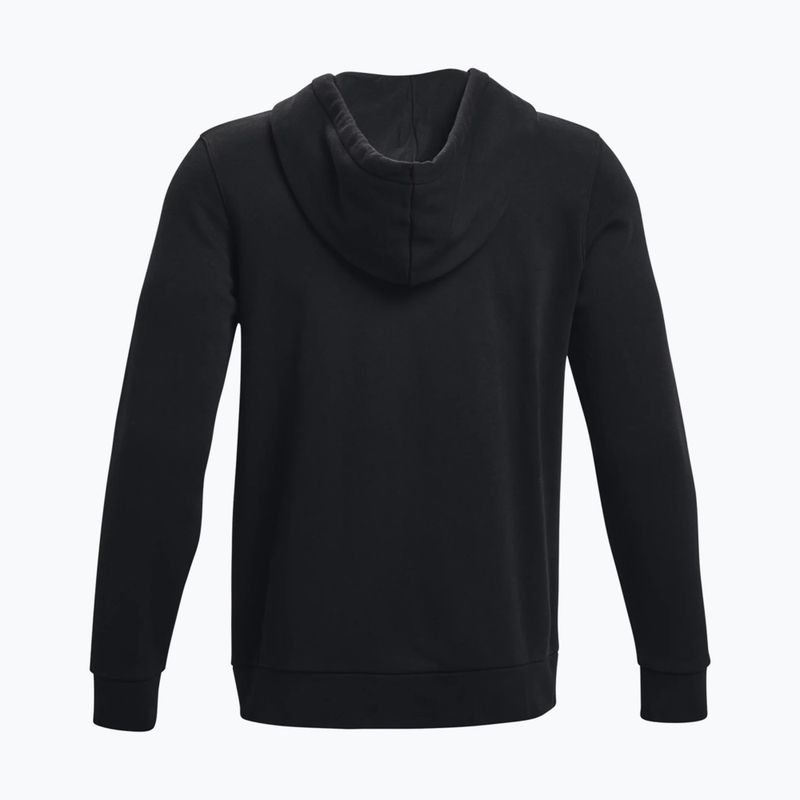 Under Armour Essential Fleece Full Zip Hood Vyriški treningo džemperiai Black 1373881 4