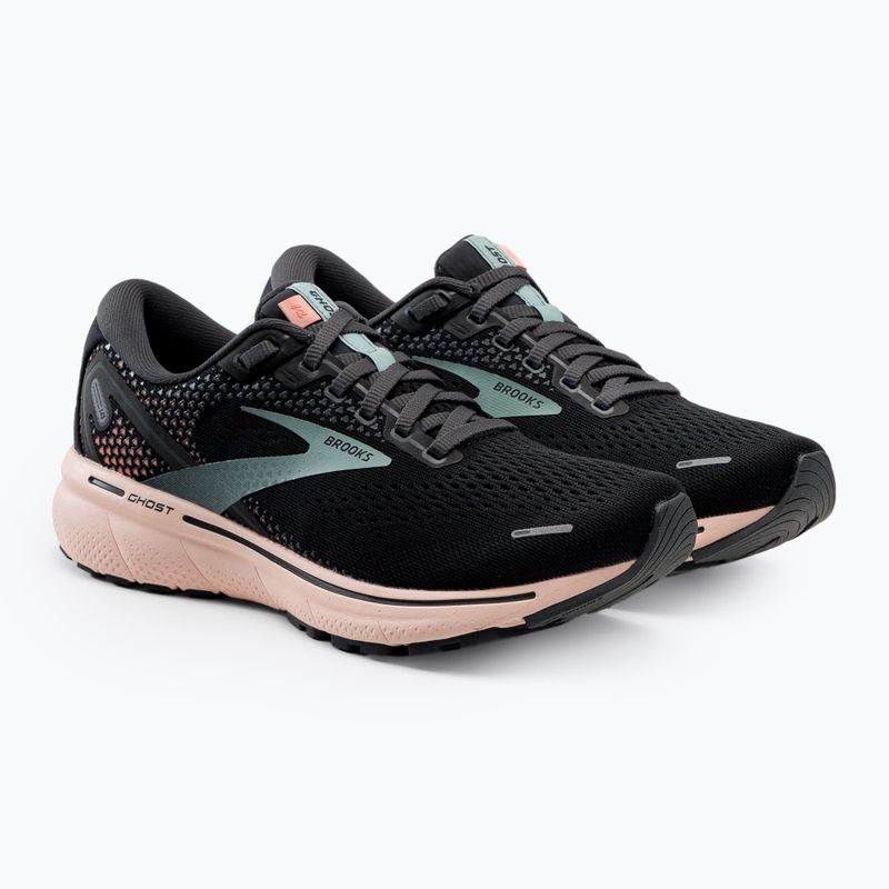 Brooks Ghost 14 moteriški bėgimo bateliai black/pearl/peach 5