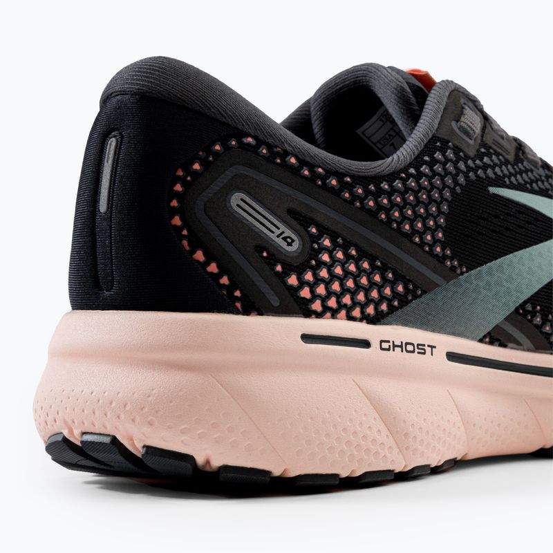 Brooks Ghost 14 moteriški bėgimo bateliai black/pearl/peach 9