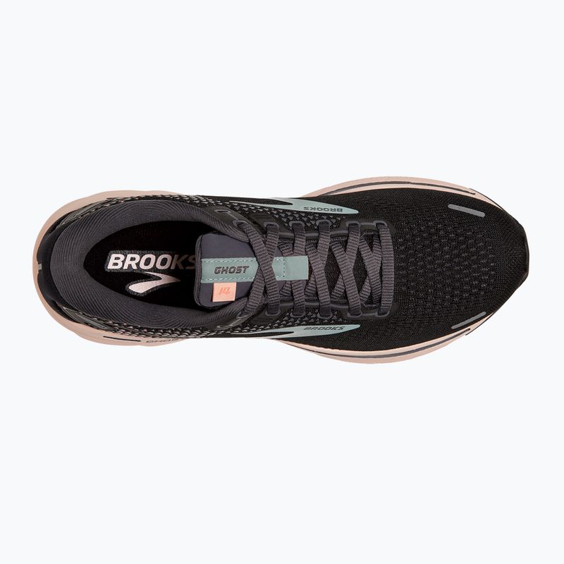Brooks Ghost 14 moteriški bėgimo bateliai black/pearl/peach 12