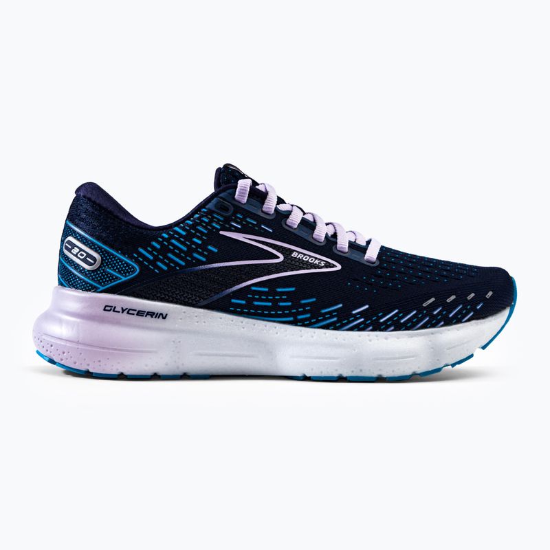 Brooks Glycerin 20 Slim Fit moteriški bėgimo bateliai Peacoat/ocean/pastel lilac 2