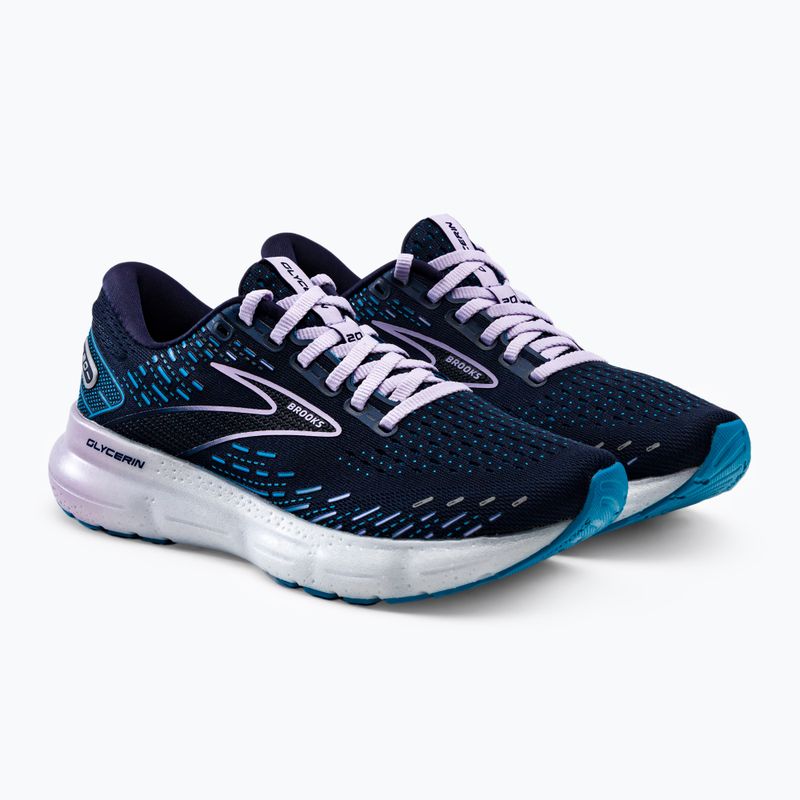 Brooks Glycerin 20 Slim Fit moteriški bėgimo bateliai Peacoat/ocean/pastel lilac 7