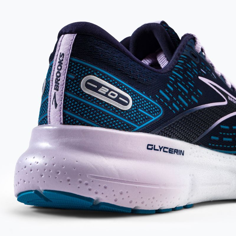 Brooks Glycerin 20 Slim Fit moteriški bėgimo bateliai Peacoat/ocean/pastel lilac 11