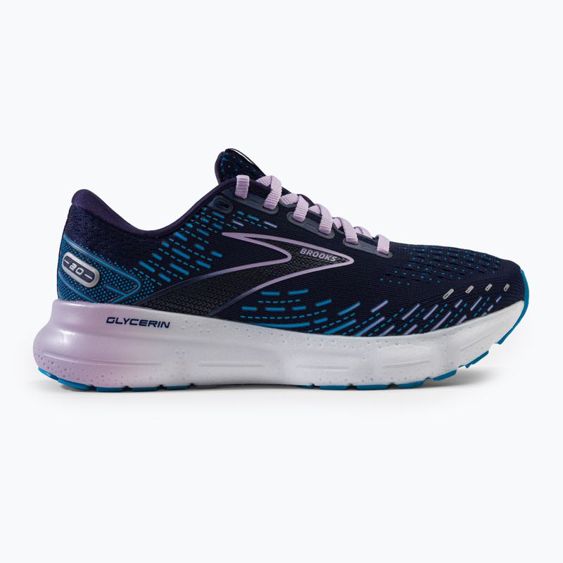 Brooks Glycerin 20 moteriški bėgimo bateliai Peacoat/ocean/pastel lilac 2
