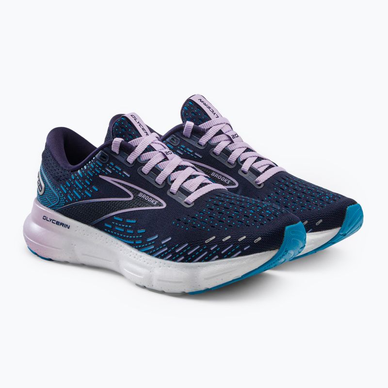 Brooks Glycerin 20 moteriški bėgimo bateliai Peacoat/ocean/pastel lilac 5
