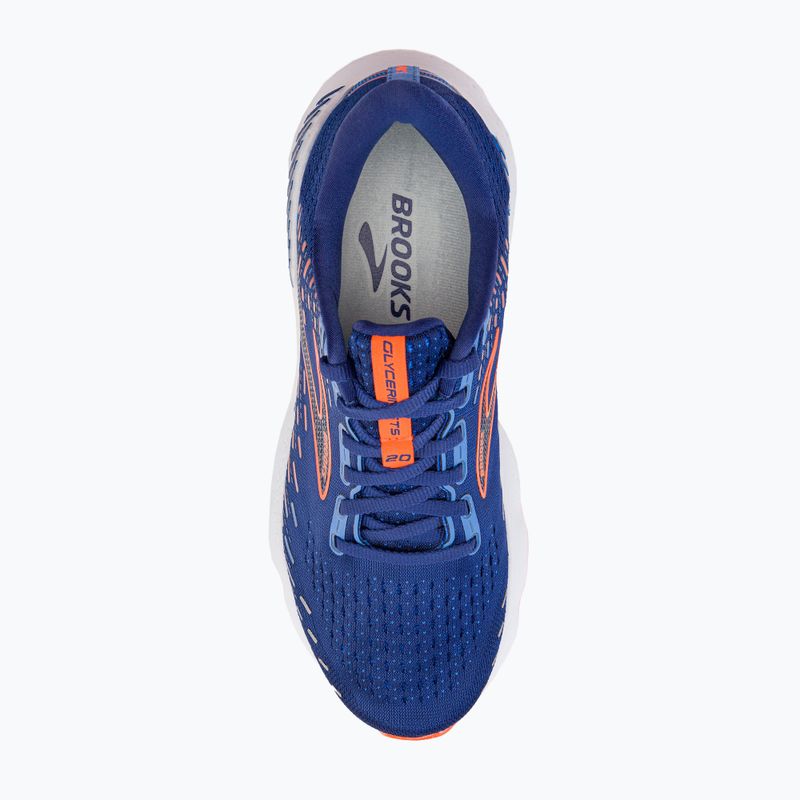 Vyriški bėgimo bateliai Brooks Glycerin GTS 20 blue depths/palace blue/orange 6