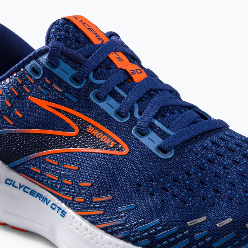 Vyriški bėgimo bateliai Brooks Glycerin GTS 20 blue depths/palace blue/orange 8