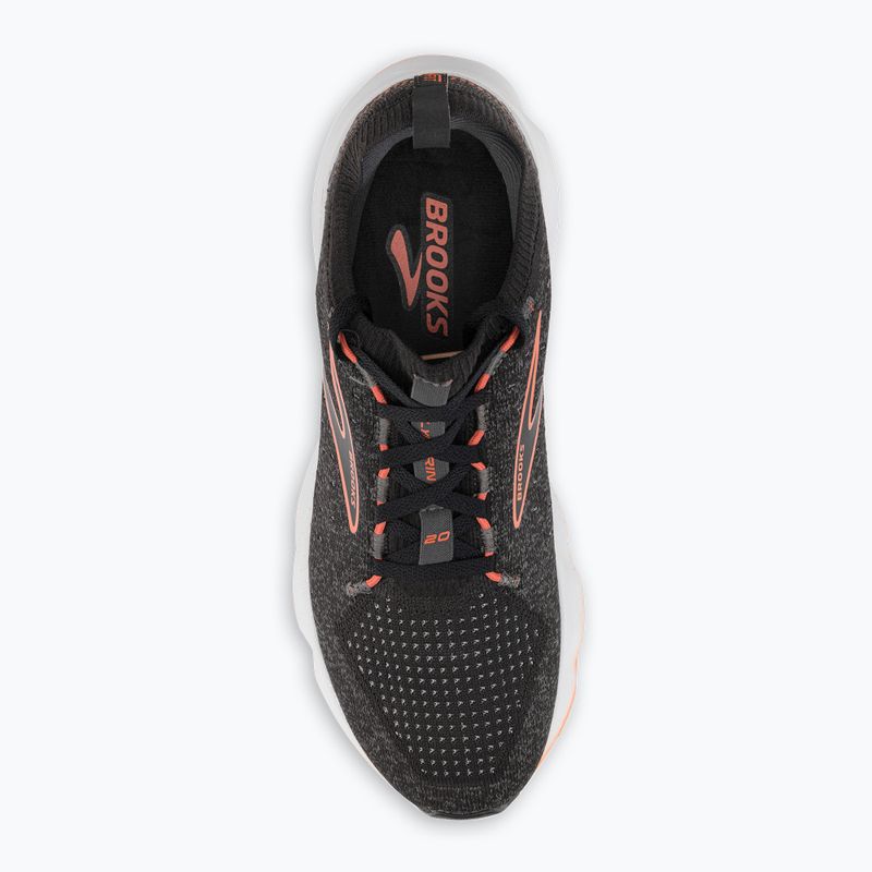 Brooks Glycerin StealthFit 20 vyriški bėgimo bateliai black/blackened pearl/fiery red 6