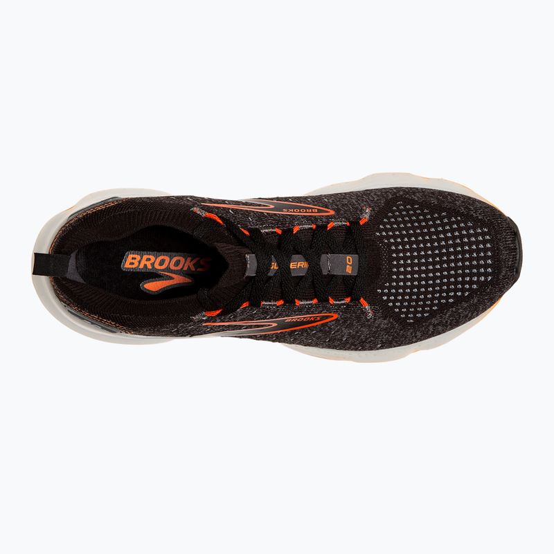 Brooks Glycerin StealthFit 20 vyriški bėgimo bateliai black/blackened pearl/fiery red 12