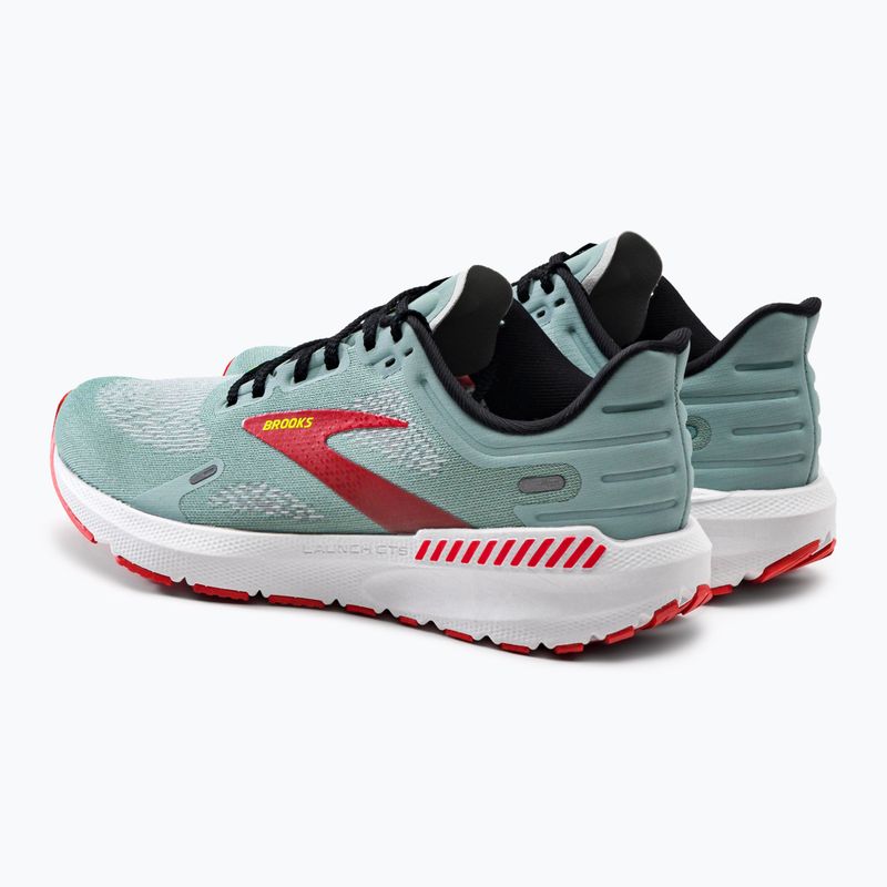 Brooks Launch GTS 9 vyriški bėgimo bateliai blue surf/black/cherry tomato 4