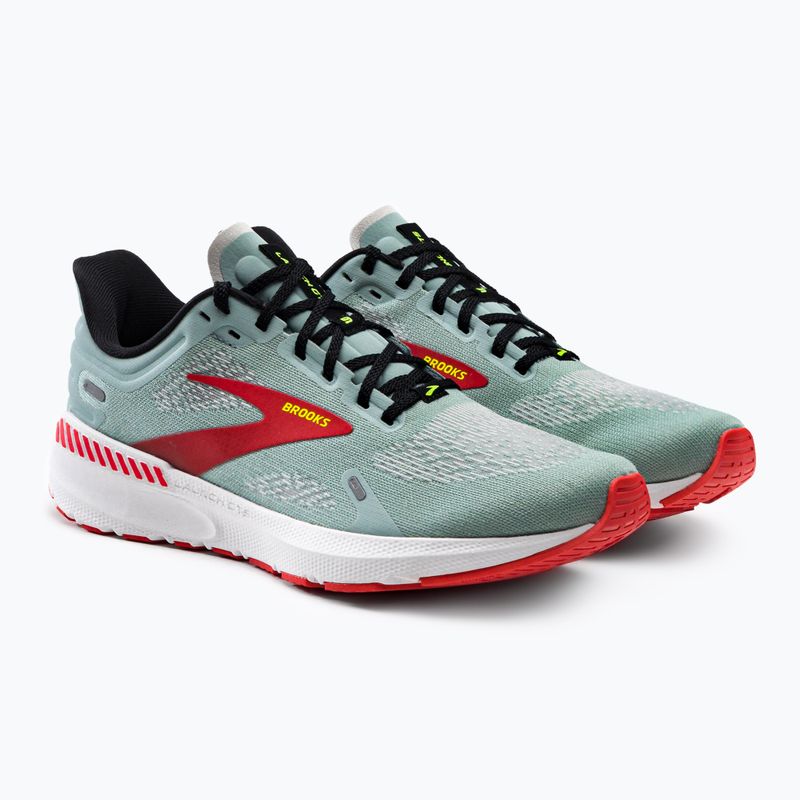Brooks Launch GTS 9 vyriški bėgimo bateliai blue surf/black/cherry tomato 6