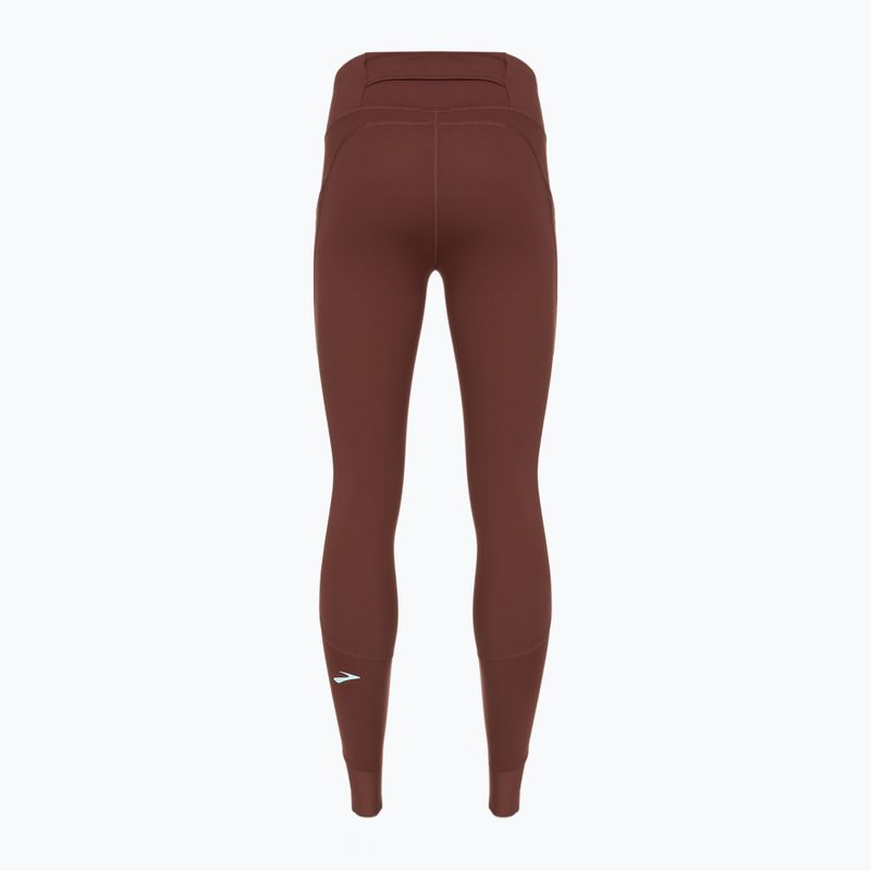 Moteriškos bėgimo tamprės Brooks Momentum Thermal Tight run raisin 2