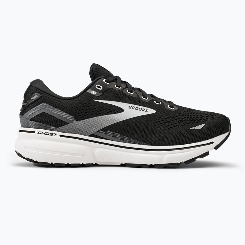 Brooks Ghost 15 vyriški bėgimo bateliai black/blackened pearl/white 2
