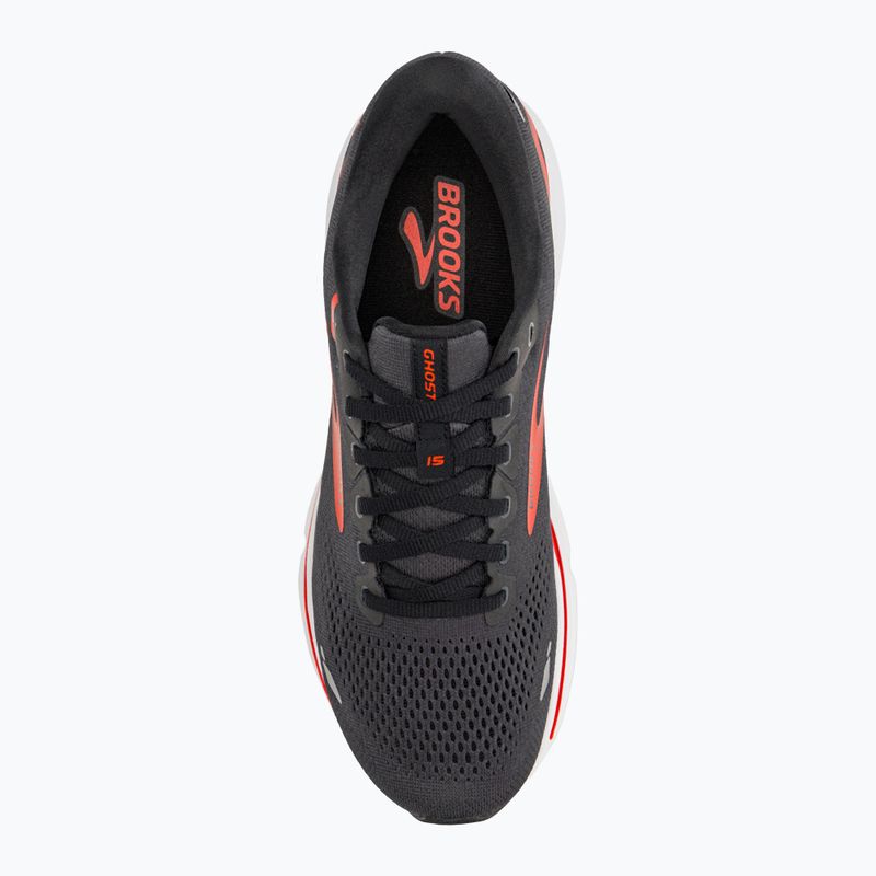 Brooks Ghost 15 vyriški bėgimo bateliai ebony/black/spicy orange 6