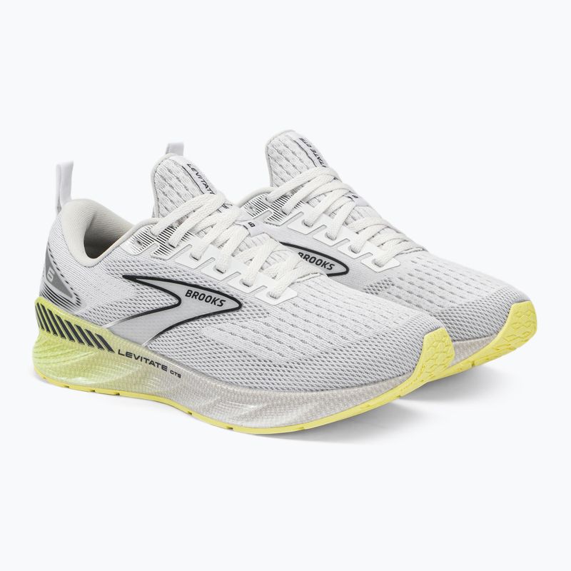Moteriški bėgimo bateliai Brooks Levitate GTS 6 white/oyster/yellow 6