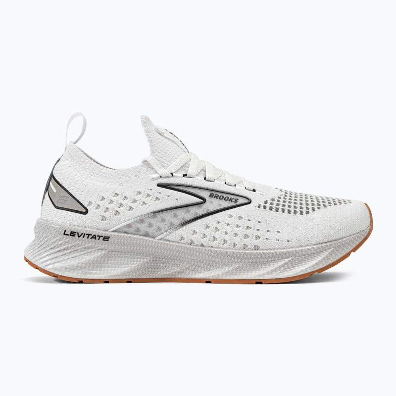 Brooks Levitate StealthFit 6 moteriški bėgimo bateliai white/brown 4