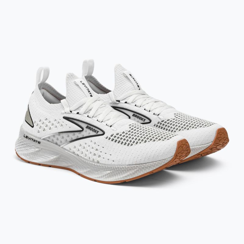 Brooks Levitate StealthFit 6 moteriški bėgimo bateliai white/brown 6