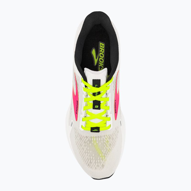 Brooks Launch 9 white/pink/nightlife vyrų bėgimo bateliai 7