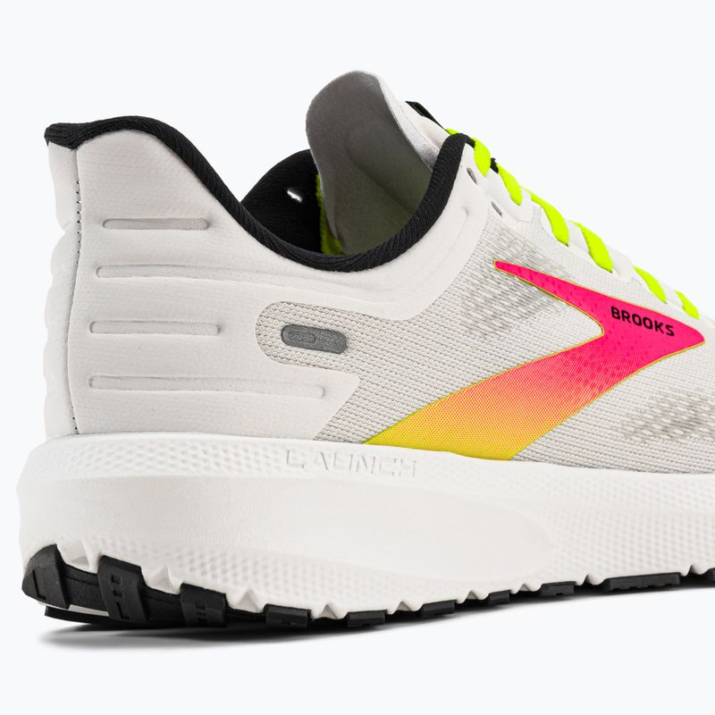 Brooks Launch 9 white/pink/nightlife vyrų bėgimo bateliai 10