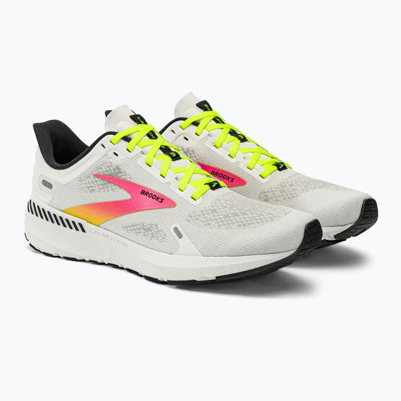 Brooks Launch GTS 9 white/pink/nightlife vyriški bėgimo bateliai 5