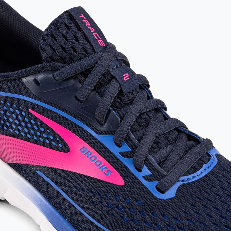 Brooks Trace 2 moteriški bėgimo bateliai Peacoat/blue/pink 9