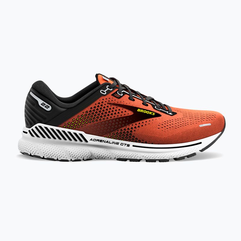 Brooks Adrenaline GTS 22 orange/black/white vyriški bėgimo bateliai 11