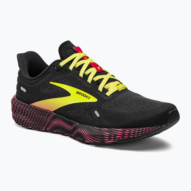 Brooks Launch 9 vyrų bėgimo bateliai juoda/rožinė/geltona