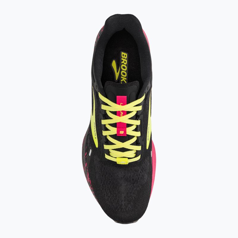 Brooks Launch 9 vyrų bėgimo bateliai juoda/rožinė/geltona 7