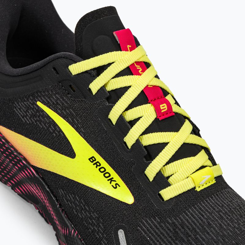 Brooks Launch 9 vyrų bėgimo bateliai juoda/rožinė/geltona 9