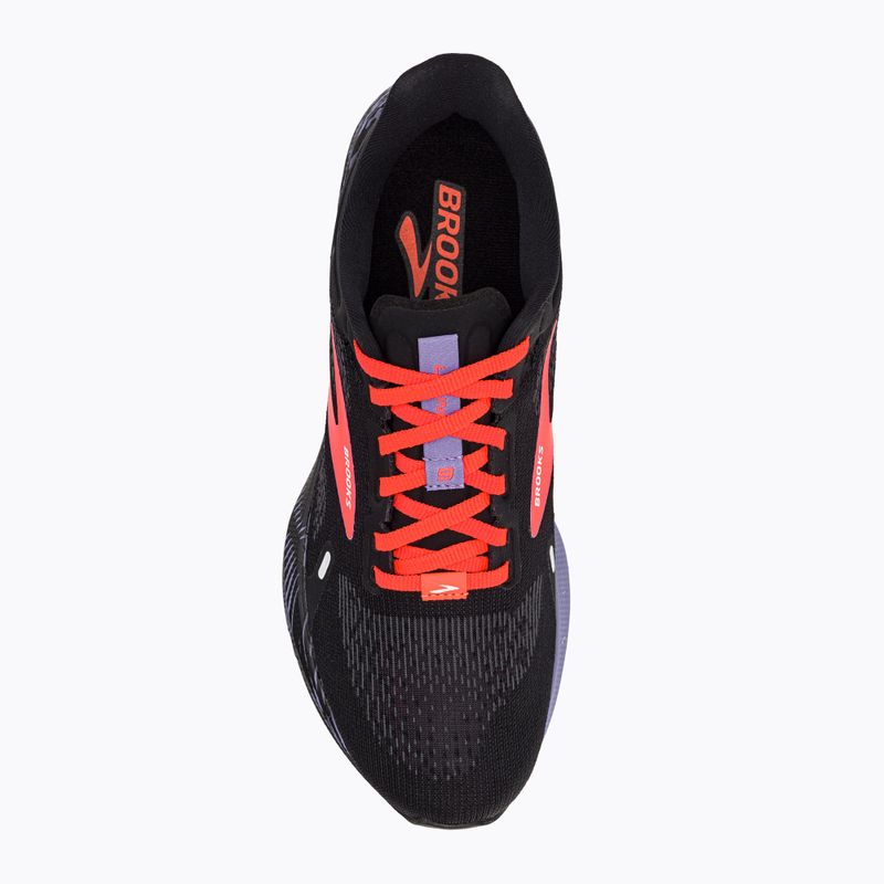 Moteriški bėgimo bateliai Brooks Launch 9 black/coral/purple 6